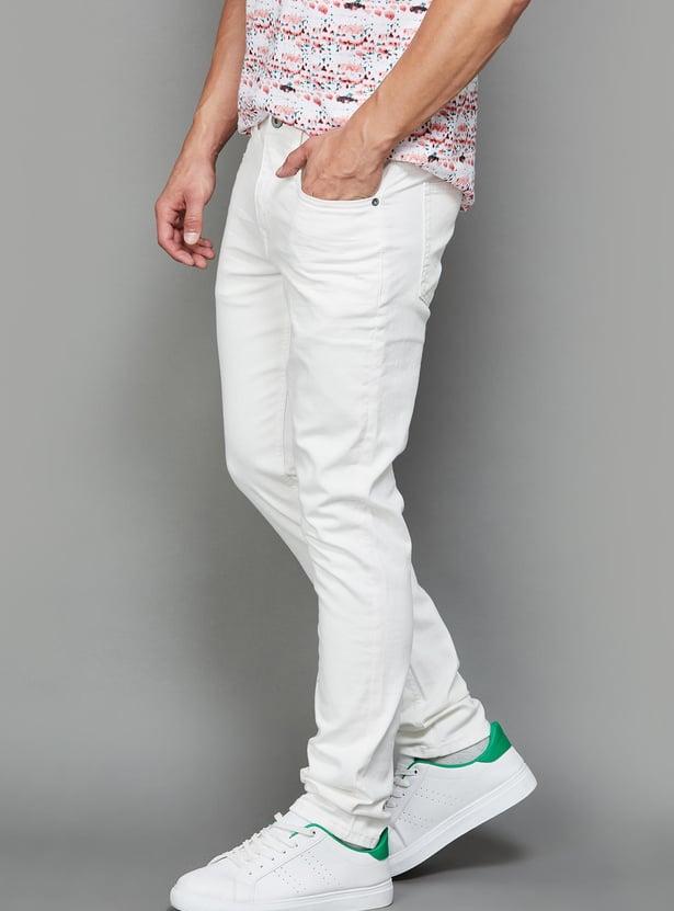 JACK & JONES Men Solid Slim Straight Jeans