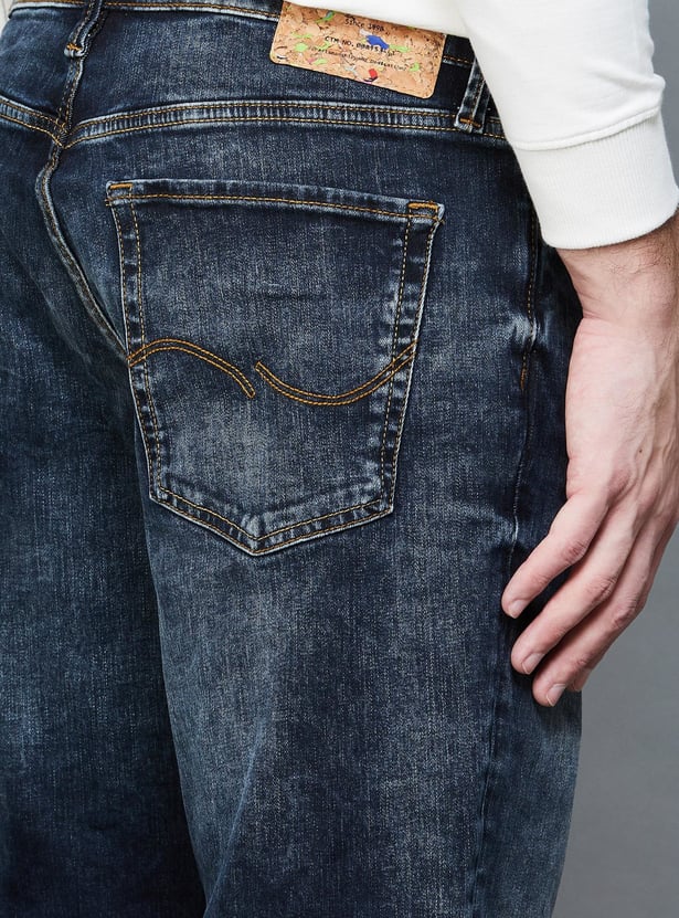 JACK & JONES Men Stonewashed Regular Straight Jeans