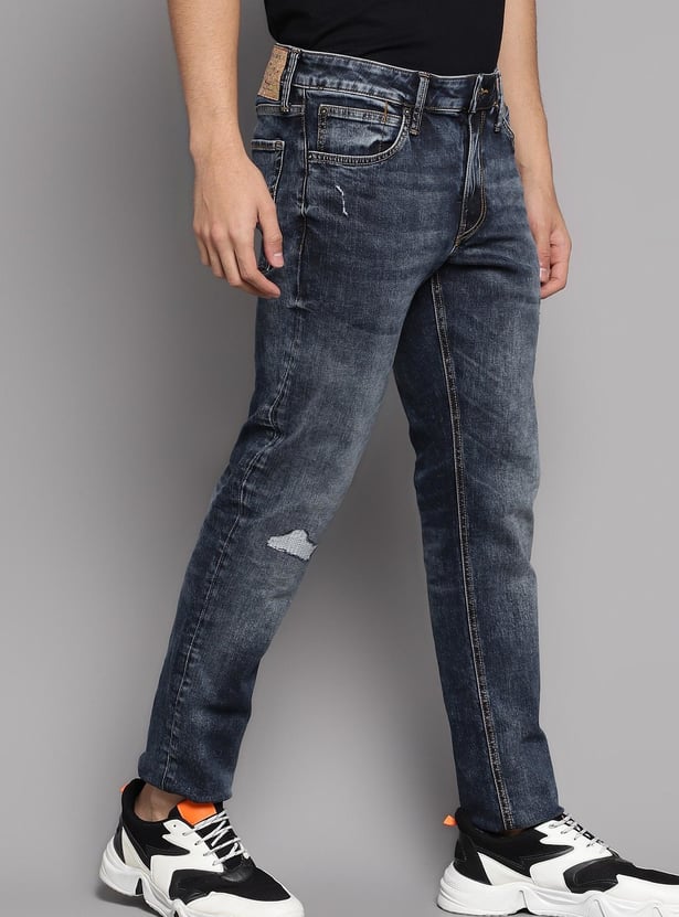 JACK & JONES Men Washed Slim Straight Jeans