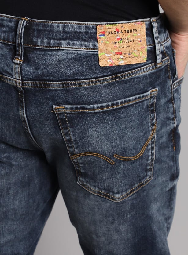 JACK & JONES Men Washed Slim Straight Jeans