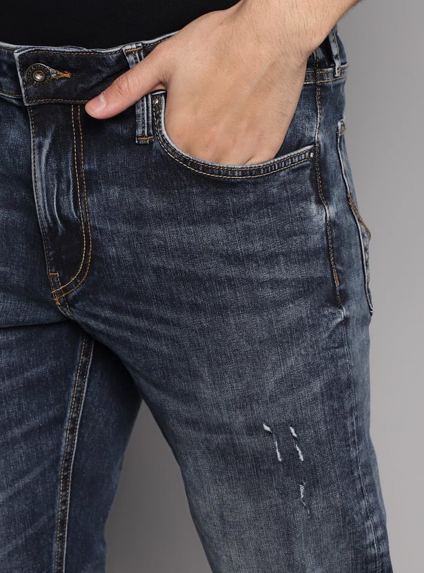 JACK & JONES Men Washed Slim Straight Jeans