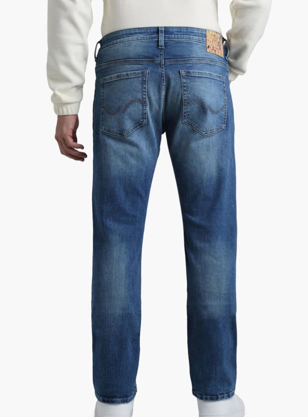 JACK & JONES Men Washed Slim Straight Jeans
