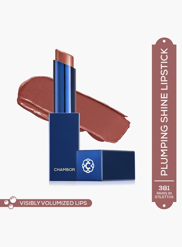 CHAMBOR Colour Studio Tres Shine Plump Lipstk - Parisin Stilettos 381 - 3g