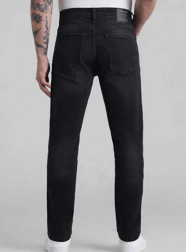 JACK & JONES Men Stonewashed Slim Straight Fit Jeans