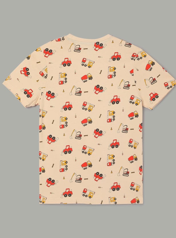 FAME FOREVER Boys Graphic Print Regular Fit T-shirt