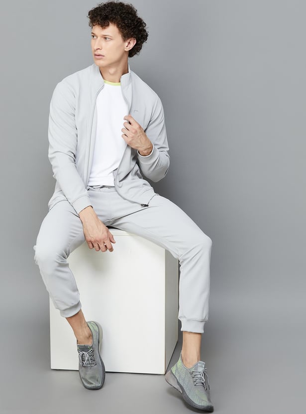FAME FOREVER ACTIVE Textured Zip-Up Sports Jacket