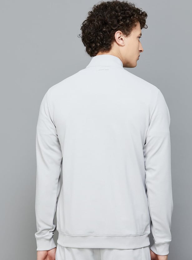 FAME FOREVER ACTIVE Textured Zip-Up Sports Jacket