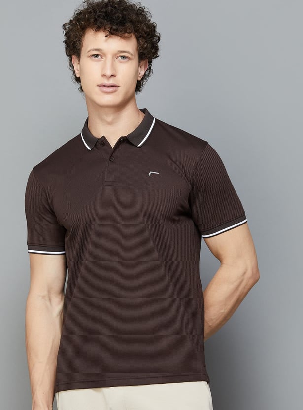 FAME FOREVER ACTIVE Solid Regular Fit Polo T-shirt