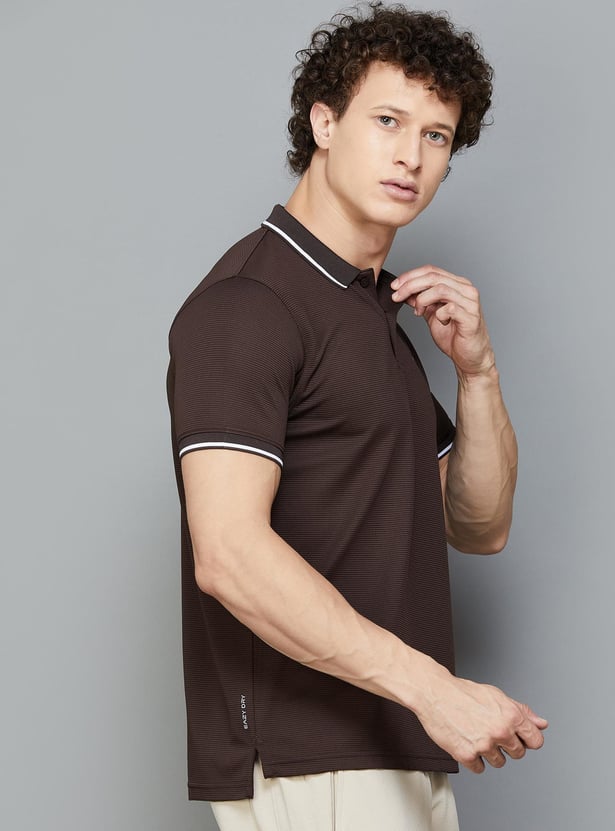 FAME FOREVER ACTIVE Solid Regular Fit Polo T-shirt