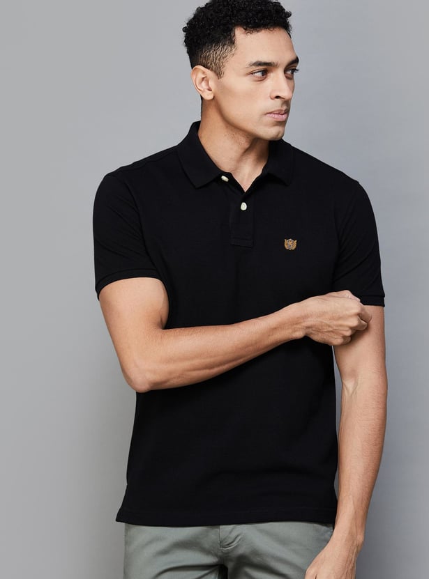 FAHRENHEIT Men Solid Regular Fit Polo T-shirt