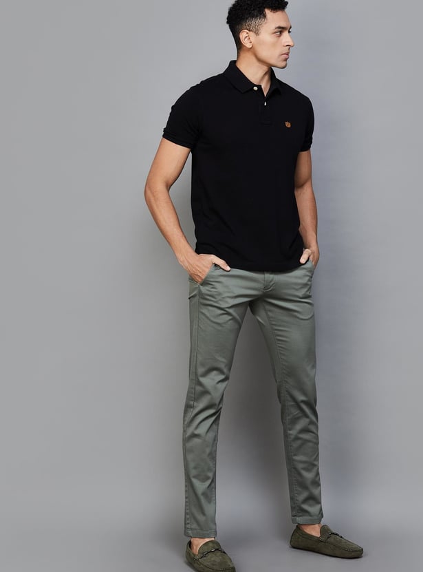 FAHRENHEIT Men Solid Regular Fit Polo T-shirt