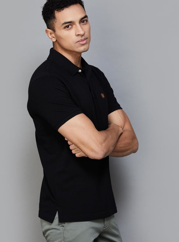 FAHRENHEIT Men Solid Regular Fit Polo T-shirt