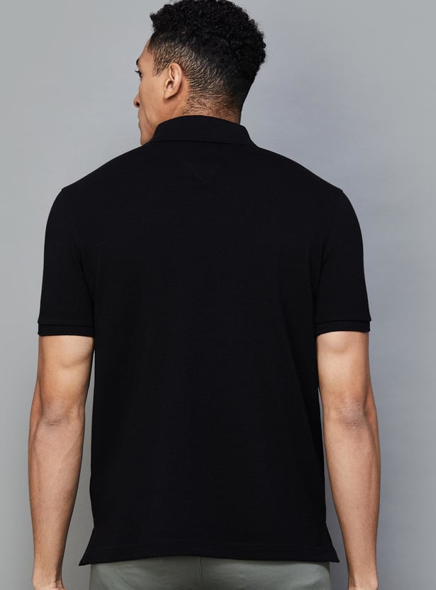 FAHRENHEIT Men Solid Regular Fit Polo T-shirt