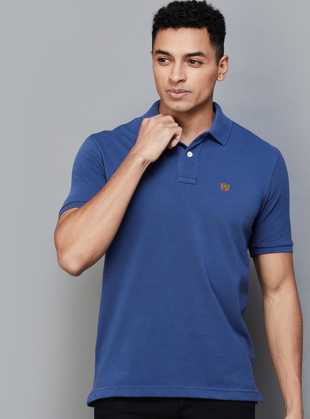 FAHRENHEIT Men Solid Regular Fit Polo T-shirt