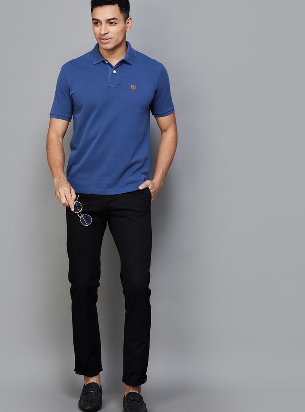 FAHRENHEIT Men Solid Regular Fit Polo T-shirt