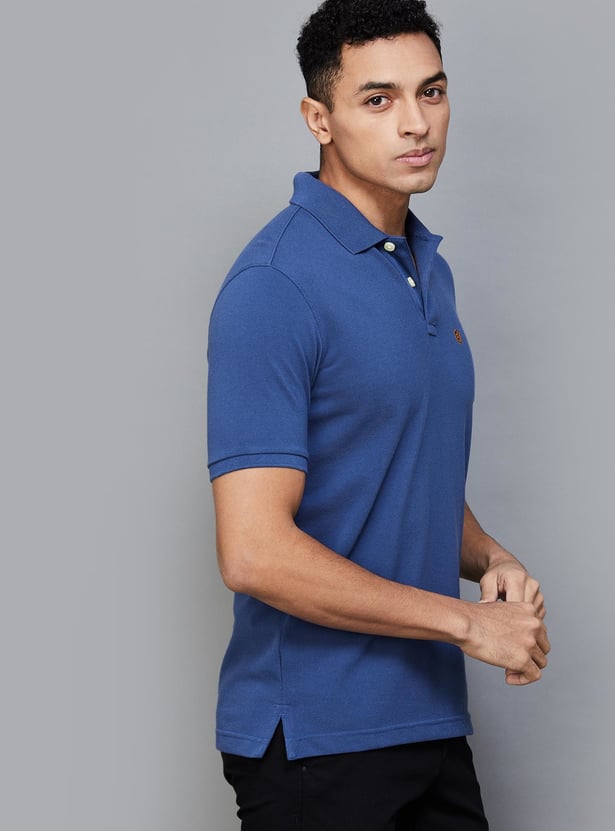 FAHRENHEIT Men Solid Regular Fit Polo T-shirt