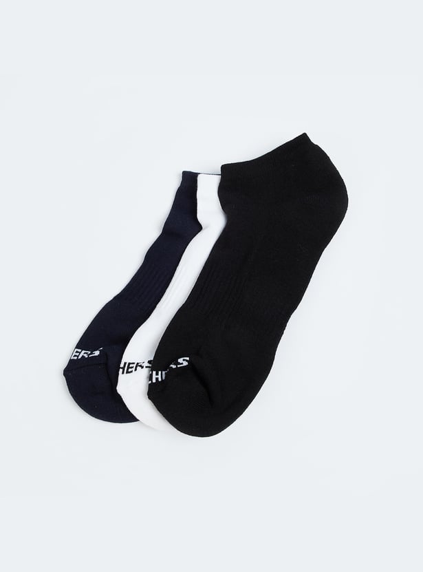 SKECHERS Men Printed Ankle Length Socks- Pack of 3