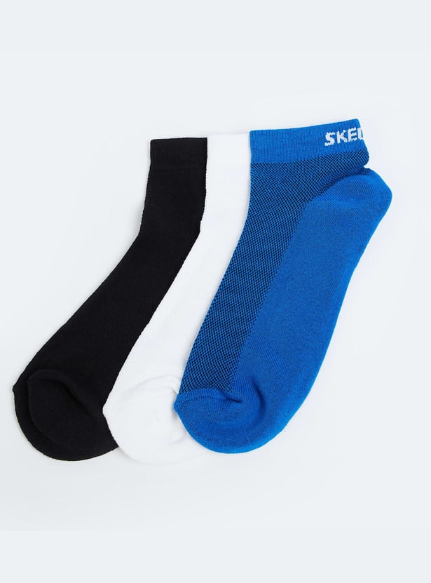 SKECHERS Men Assorted Ankle-Length Socks - Pack of 3