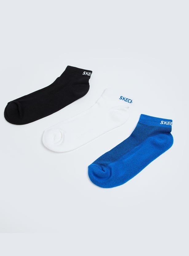 SKECHERS Men Assorted Ankle-Length Socks - Pack of 3