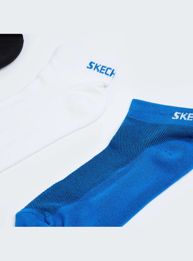 SKECHERS Men Assorted Ankle-Length Socks - Pack of 3
