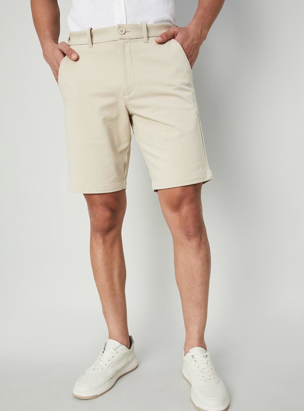 CODE Men Solid Regular Fit Shorts