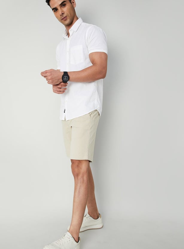 CODE Men Solid Regular Fit Shorts