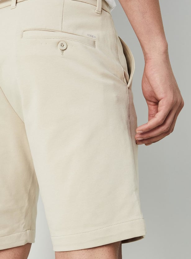 CODE Men Solid Regular Fit Shorts