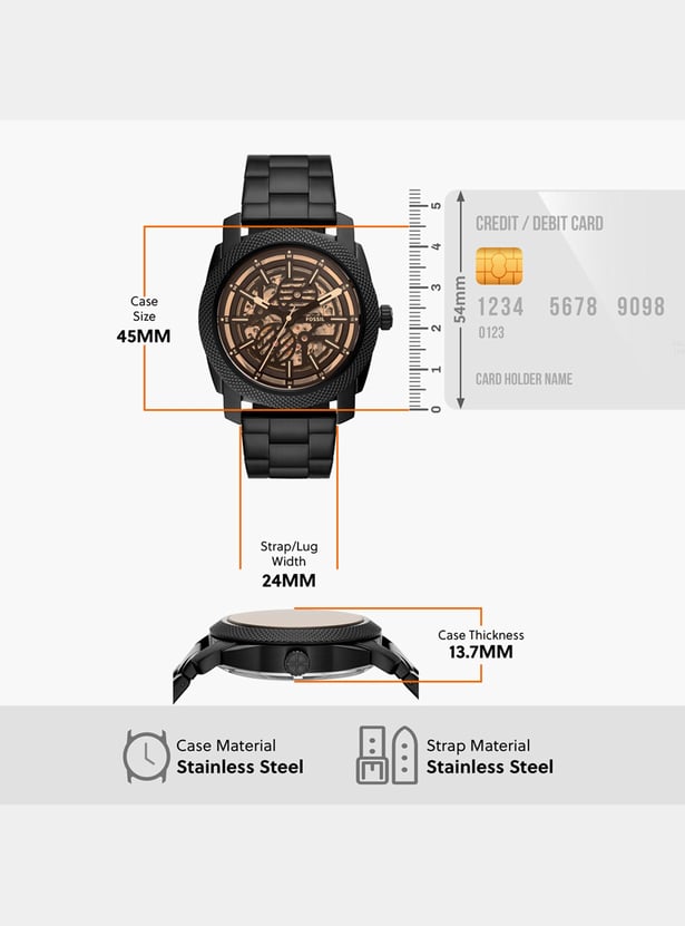FOSSIL Machine Men Automatic Watch with Metal Strap - ME3253I