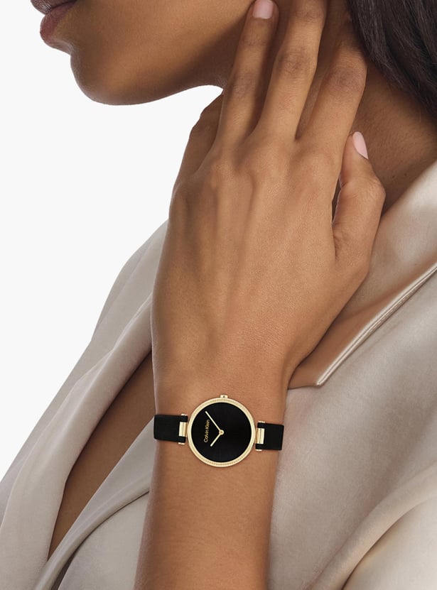 CALVIN KLEIN Gleam Women Analog Watch with Leather Strap - 25100017