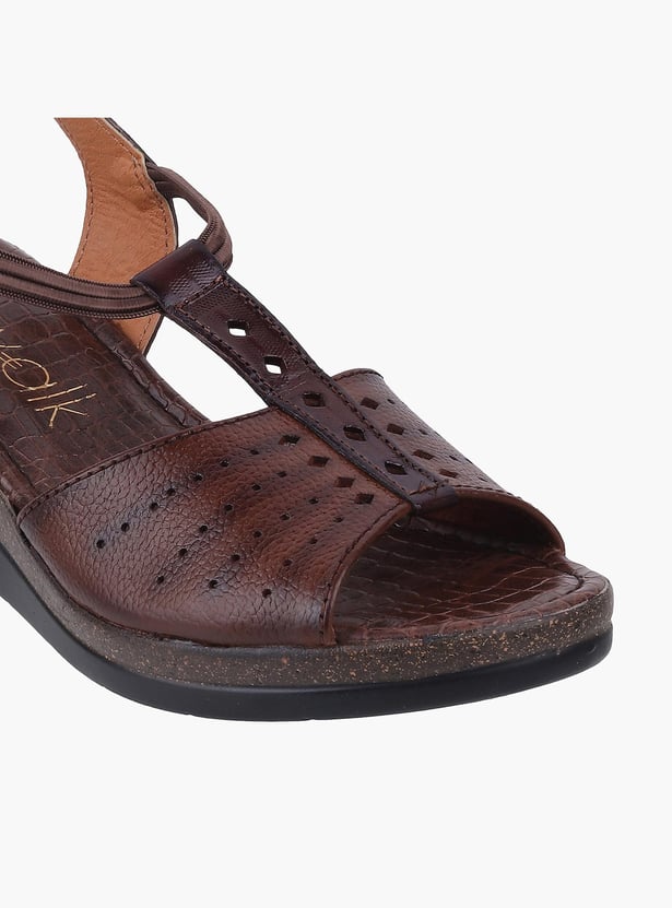 CATWALK Women Textured Open-Toe Wedge Sandals