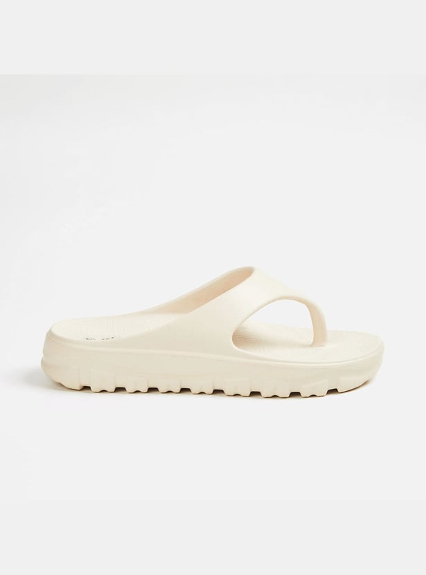 GINGER Women Solid Platform Flip Flops