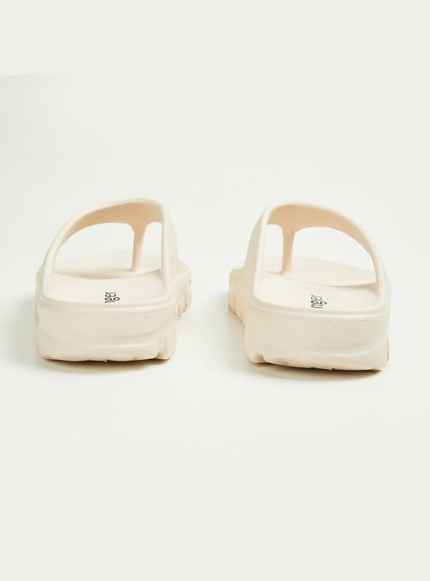 GINGER Women Solid Platform Flip Flops