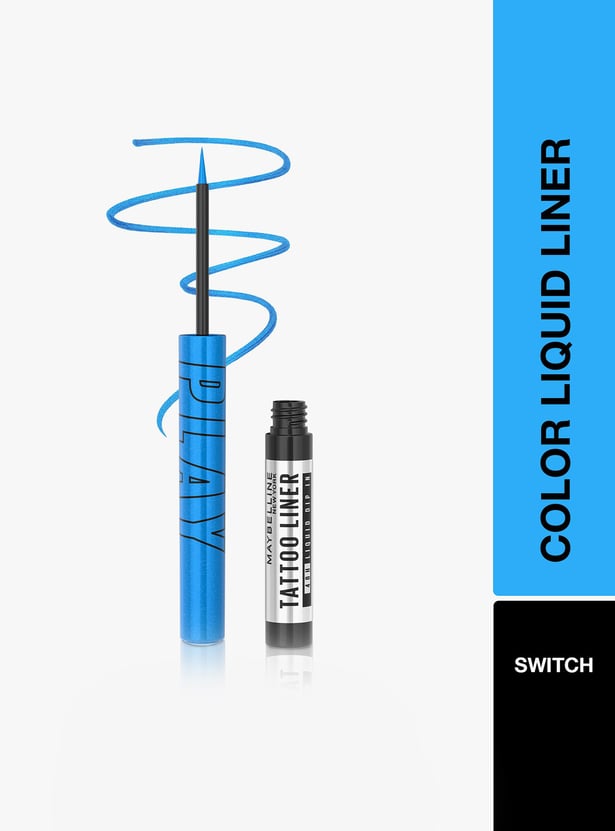 MAYBELLINE NEW YORK Tattoo Play Blue Liquid Eyeliner - Switch - 2.1ml