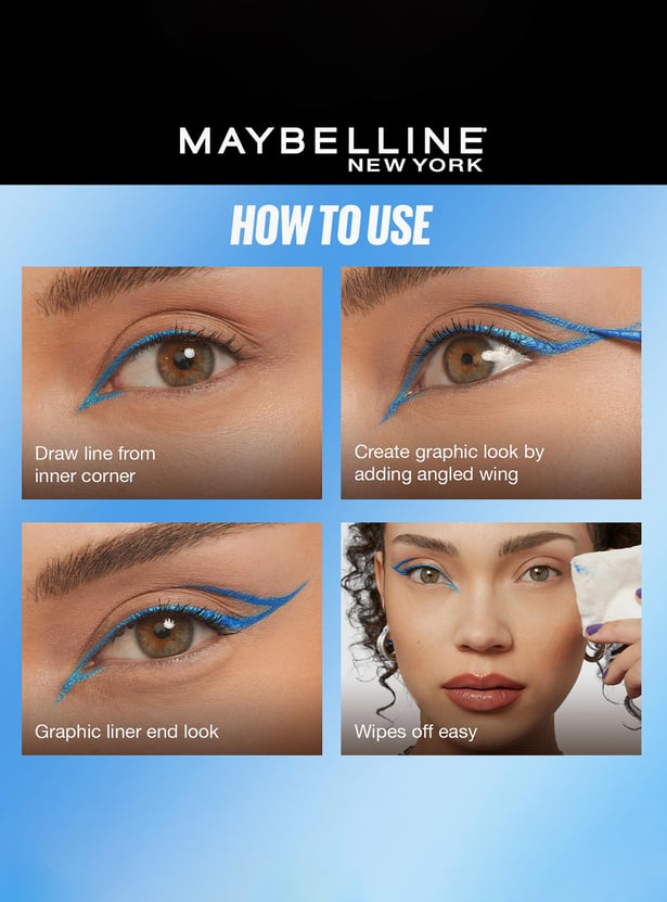 MAYBELLINE NEW YORK Tattoo Play Blue Liquid Eyeliner - Switch - 2.1ml