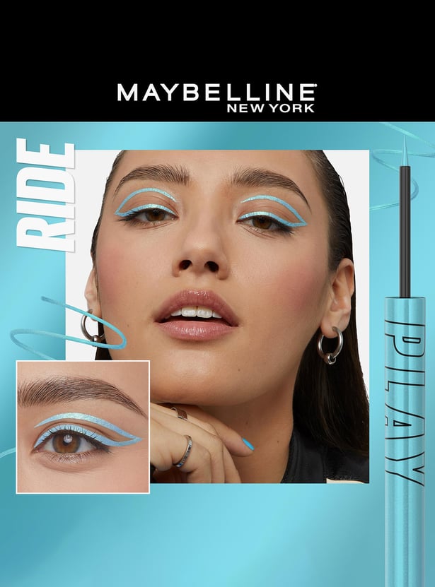 MAYBELLINE NEW YORK Tattoo Play Liquid Eyeliner - Ride Light Blue - 2.1ml