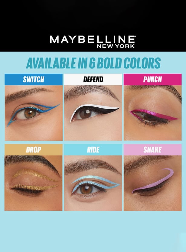 MAYBELLINE NEW YORK Tattoo Play Liquid Eyeliner - Ride Light Blue - 2.1ml