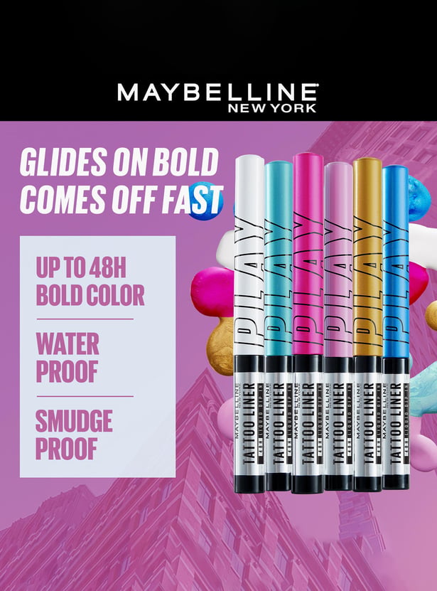 MAYBELLINE NEW YORK Tattoo Play Purple Liquid Eyeliner - Shake - 2.1ml