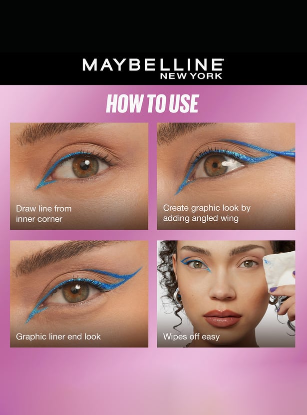 MAYBELLINE NEW YORK Tattoo Play Purple Liquid Eyeliner - Shake - 2.1ml