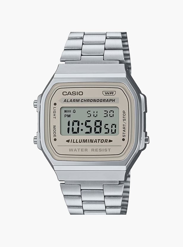 CASIO Vintage Unisex Analog-Digital Watch with Metal Strap -