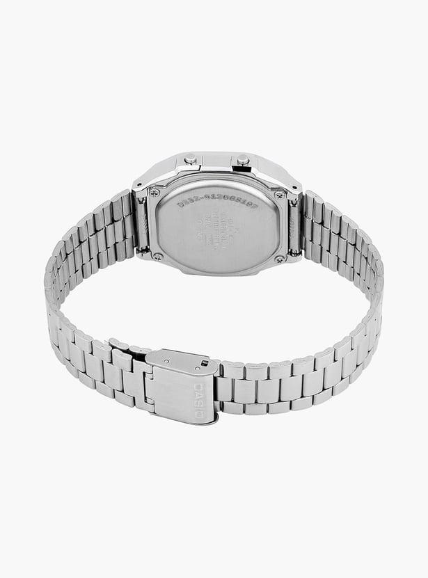 CASIO Vintage Unisex Analog-Digital Watch with Metal Strap -