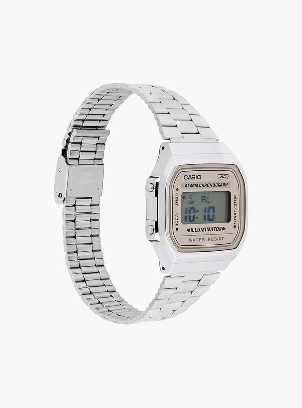 CASIO Vintage Unisex Analog-Digital Watch with Metal Strap -