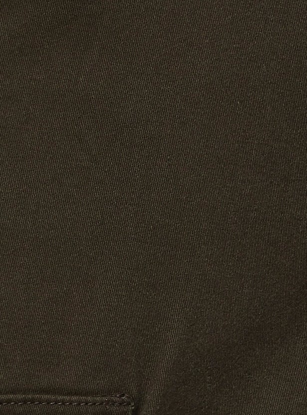 JACK & JONES Men Solid Regular Fit Cargo Trousers