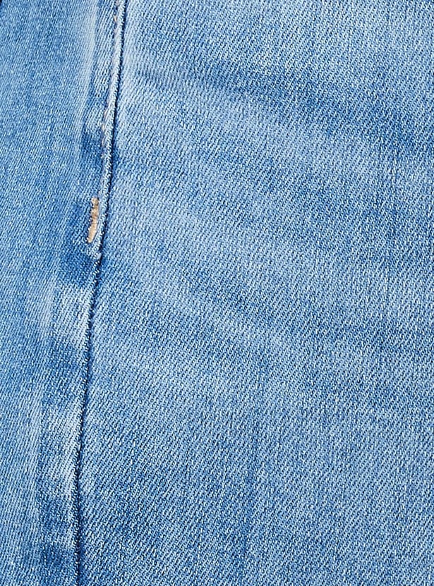 AMERICAN EAGLE Women Stonewashed Disrtessed Bootcut Jeans