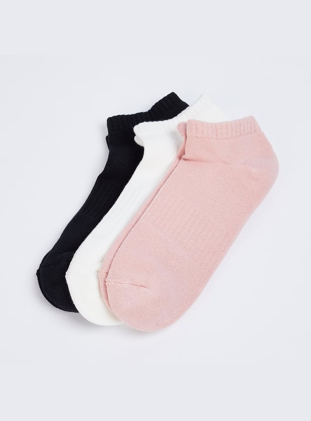 GINGER Women Solid Ankle-Length Socks - Pack of 3