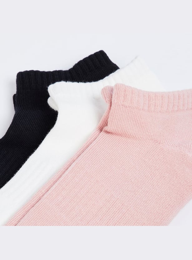 GINGER Women Solid Ankle-Length Socks - Pack of 3