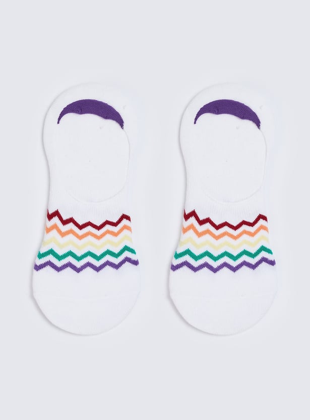 GINGER Women Printed No-Show Socks - Pack of 3