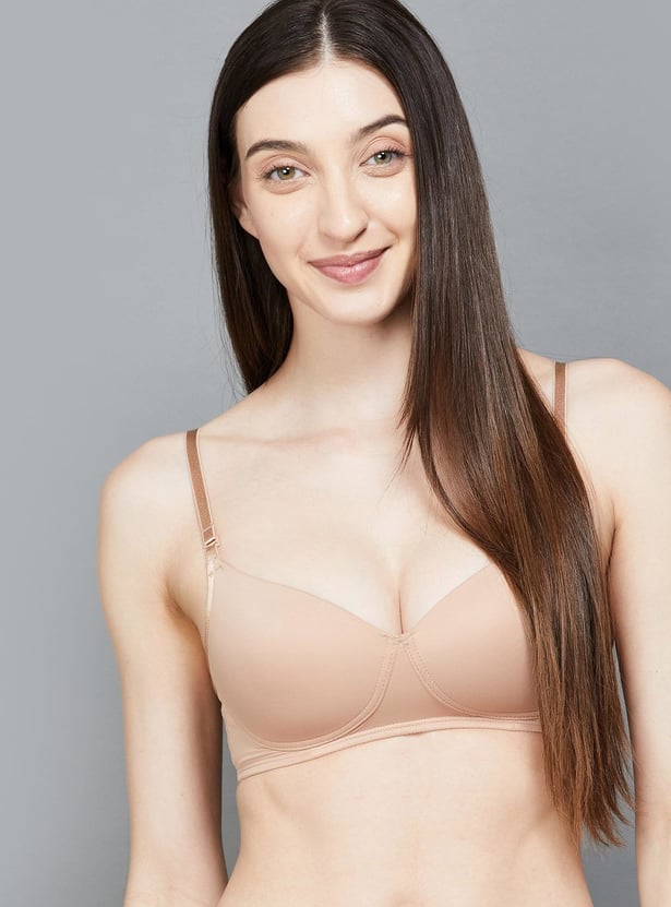 ENAMOR Solid Padded Non-Wired Everyday Bra