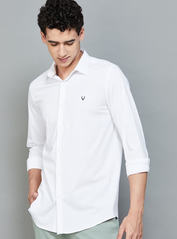 ALLEN SOLLY Men Solid Slim Fit Shirt