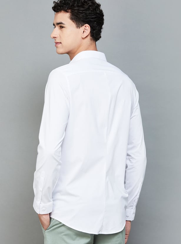 ALLEN SOLLY Men Solid Slim Fit Shirt