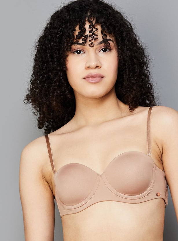 ENAMOR Solid Padded Wired Balconette Bra